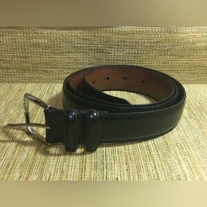 Men's Cole Haan Black Leather Belt size 44 made in Canada